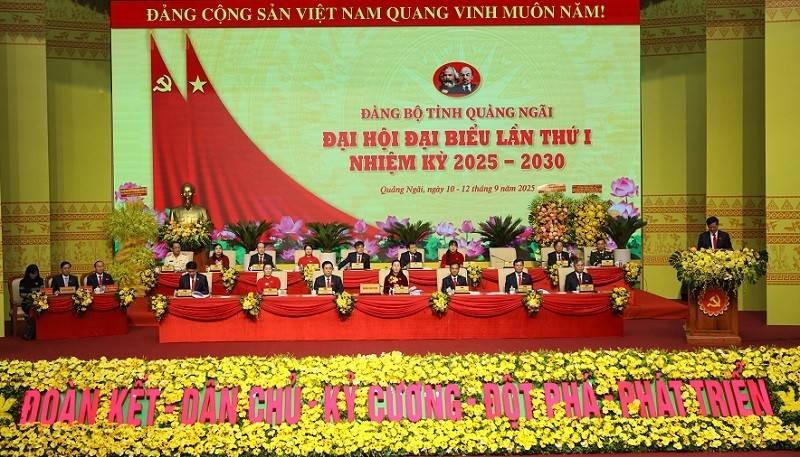 Đại hội đại biểu Đảng bộ tỉnh Quảng Ngãi lần thứ I, nhiệm kỳ 2025-2030 diễn ra trong 2 ngày Đại hội đại biểu Đảng bộ tỉnh Quảng Ngãi lần thứ I, nhiệm kỳ 2025-2030 diễn ra trong 2 ngày