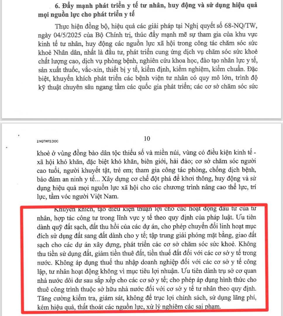 Nghị quyết 72-NQ/TW: Đột phá chiến lược cho sức khỏe Nhân dân và sự phát triển của y tế tư nhân
