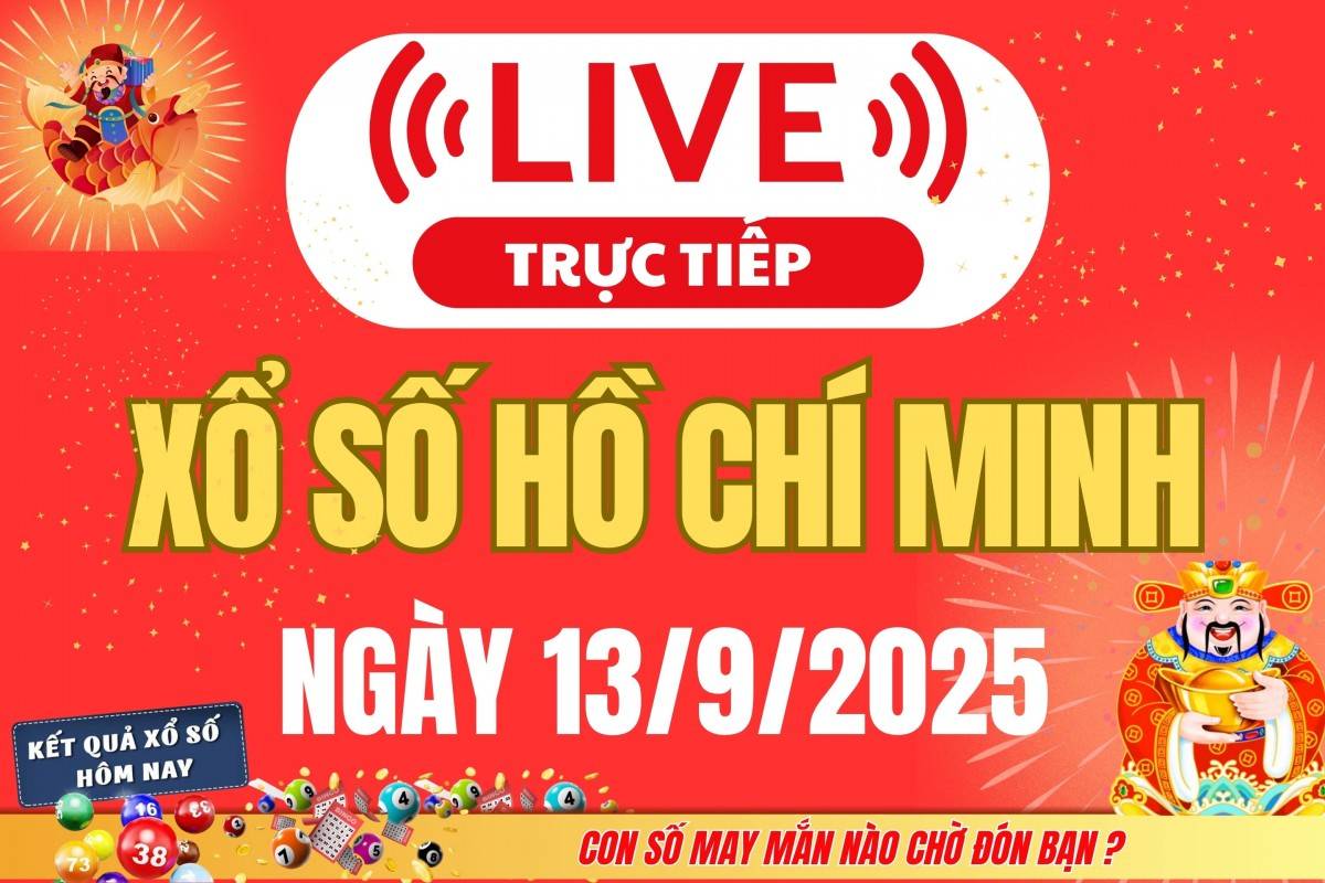 TRỰC TIẾP: Xổ số Hồ Chí Minh hôm nay ngày 8/9/2025 - XSHCM 8/9 - Kết quả xổ số Hồ Chí Minh hôm nay
