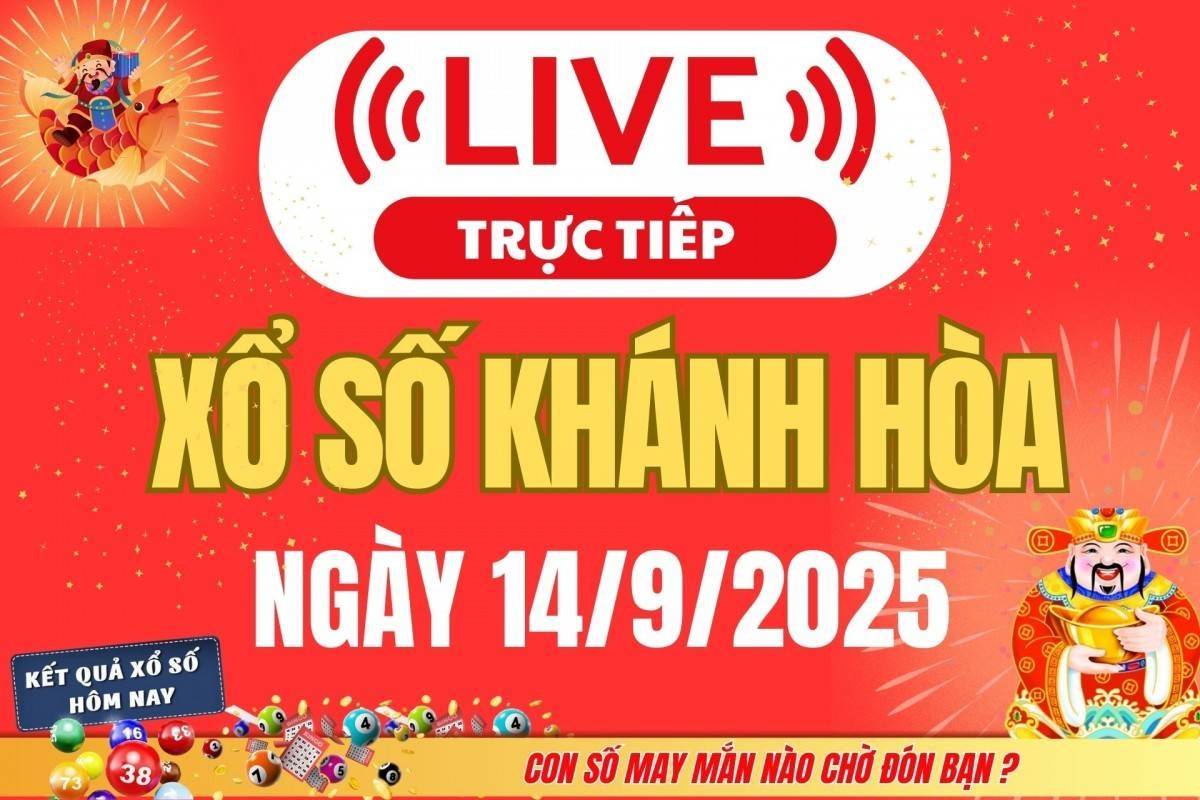 TRỰC TIẾP: Xổ số Khánh Hòa hôm nay ngày 14/9/2025 - XSKH 14/9 - Kết quả xổ số Khánh Hòa hôm nay