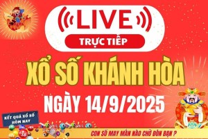 TRỰC TIẾP: Xổ số Khánh Hòa hôm nay ngày 14/9/2025 - XSKH 14/9 - Kết quả xổ số Khánh Hòa hôm nay