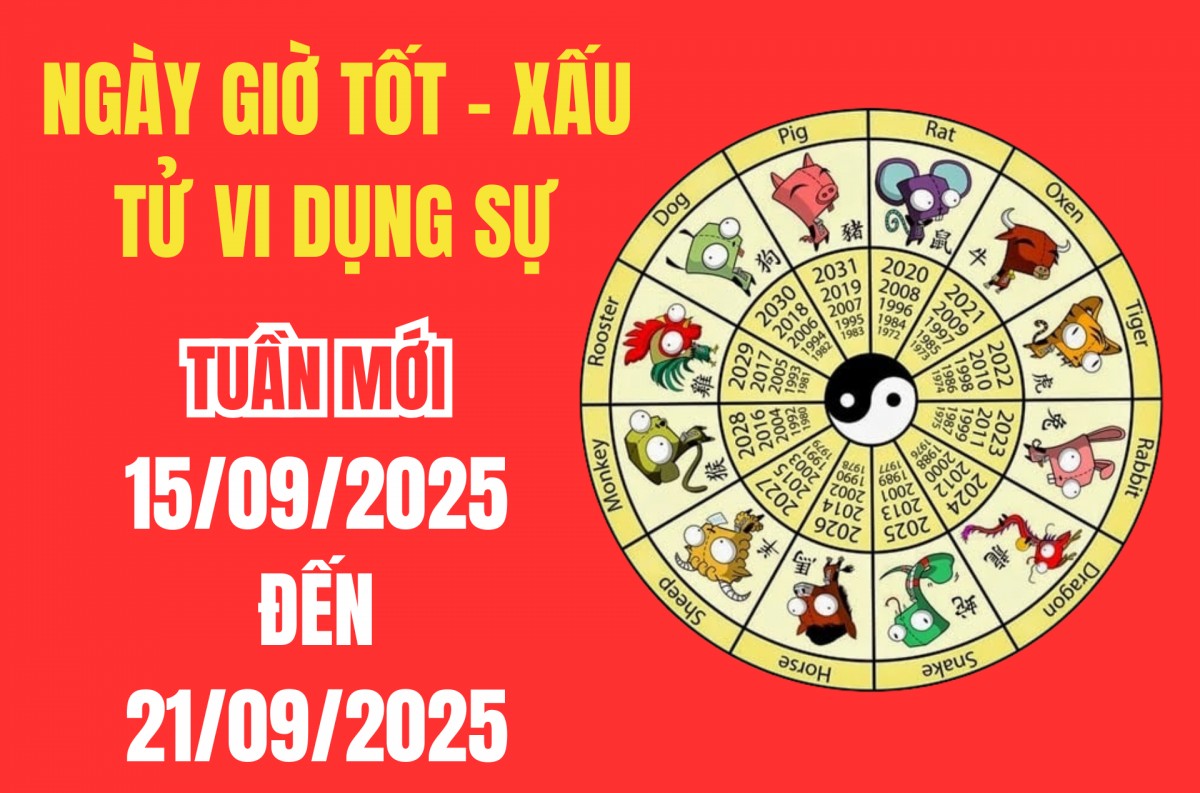 Xem ngày giờ tốt xấu – Tử vi tuần mới từ 15/9 - 21/9/2025: Phân tích chi tiết 9 yếu tố tử vi dụng sự cho khai trương, xuất hành và ký kết hợp đồng
