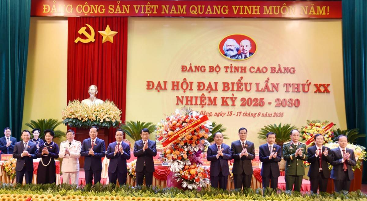 Khai mạc Đại hội Đảng bộ tỉnh Cao Bằng lần thứ XX, nhiệm kỳ 2025-2030