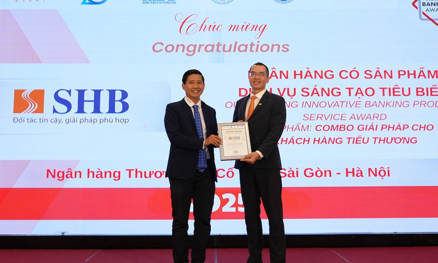 SHB được vinh danh là “Ngân hàng có sản phẩm dịch vụ sáng tạo tiêu biểu” năm 2025