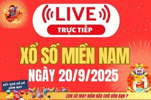 TRỰC TIẾP: Kết quả Xổ số miền Nam hôm nay 20/9/2025 - XSMN 20/9 - XSMN thứ Bảy cập nhật mới nhất