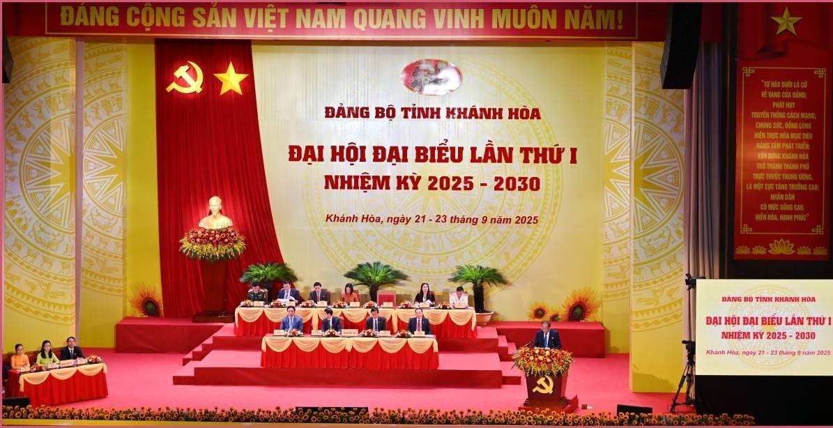 397 đại biểu dự Đại hội Đảng bộ tỉnh Khánh Hòa lần thứ I, nhiệm kỳ 2025–2030