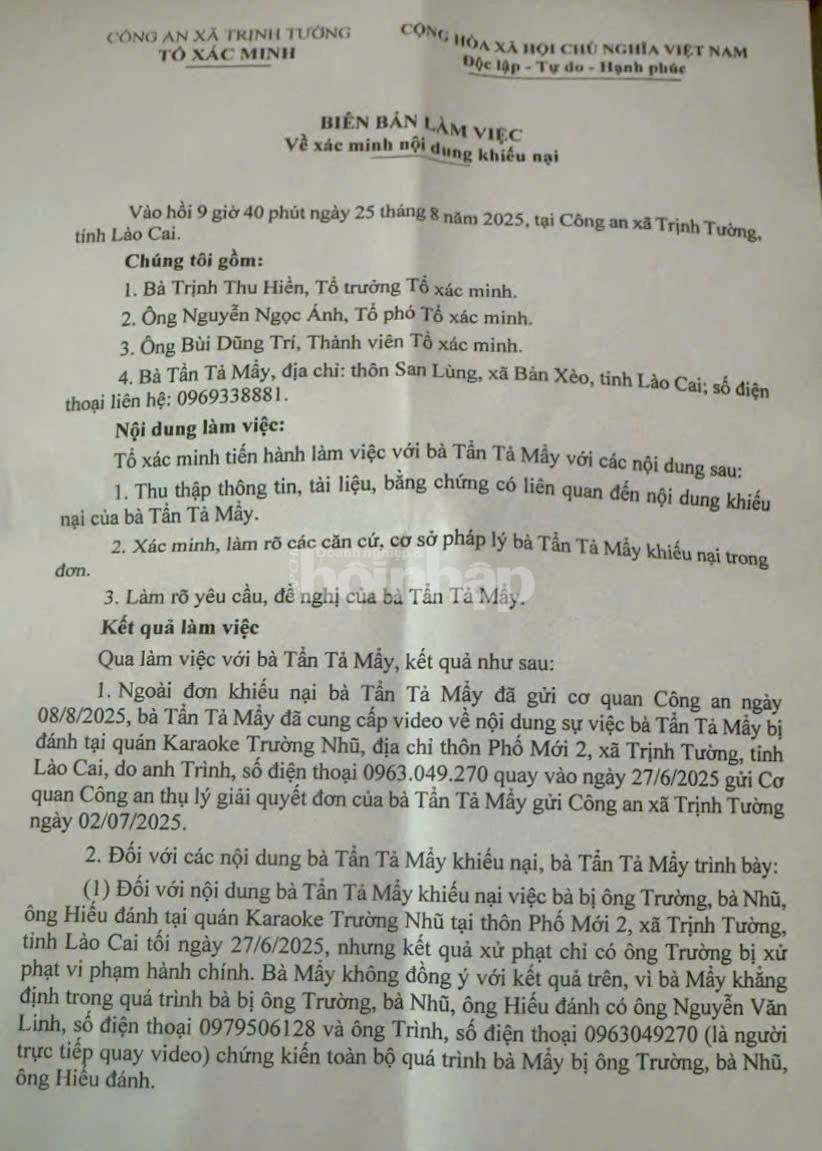 Lào Cai: Người dân muốn xem xét lại kết quả giải quyết vụ bị hành hung tại quán karaoke