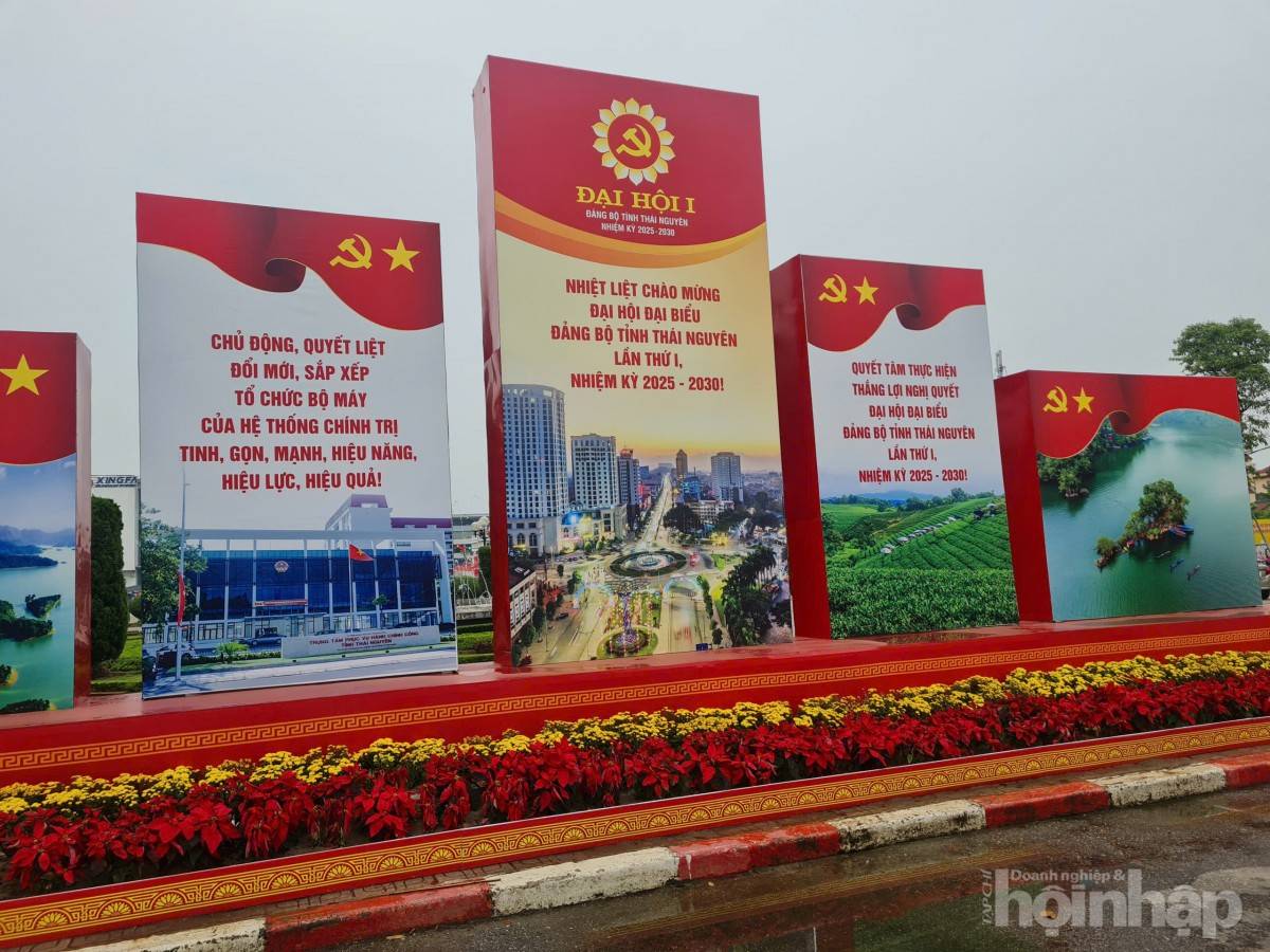Thái Nguyên rực rỡ chào mừng Đại hội Đảng bộ lần thứ I