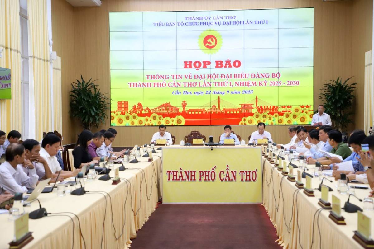 Họp báo Đại hội đại biểu Đảng bộ TP. Cần Thơ lần thứ I, nhiệm kỳ 2025–2030