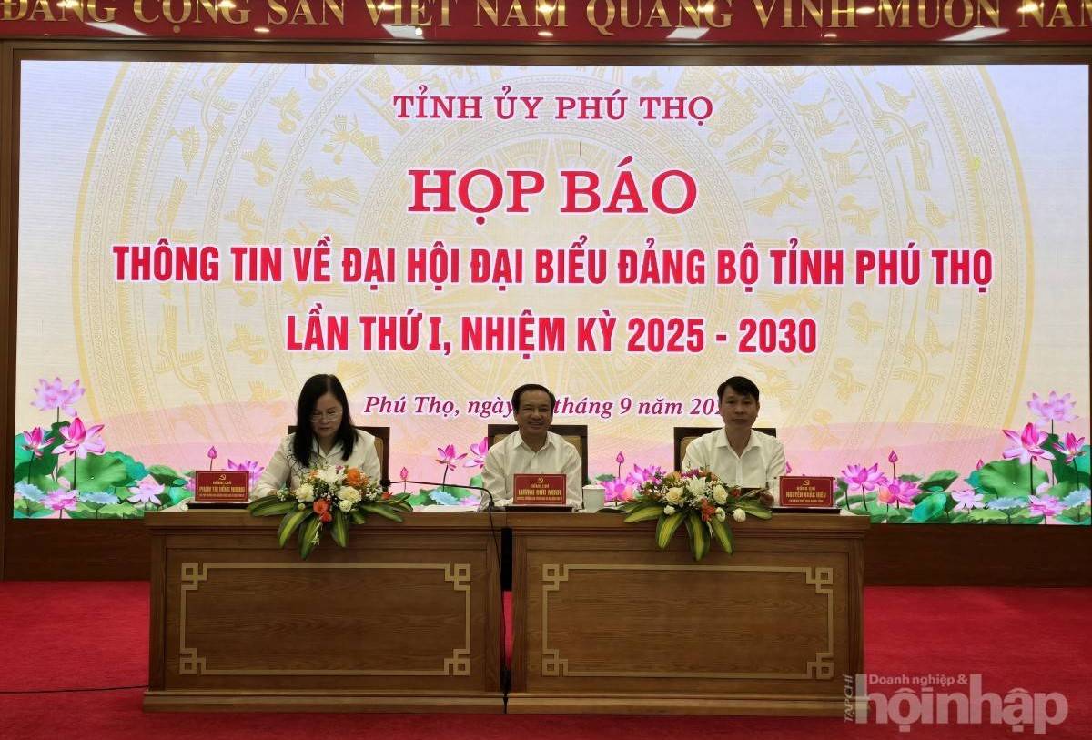 Phú Thọ họp báo thông tin về Đại hội đại biểu Đảng bộ tỉnh lần thứ I