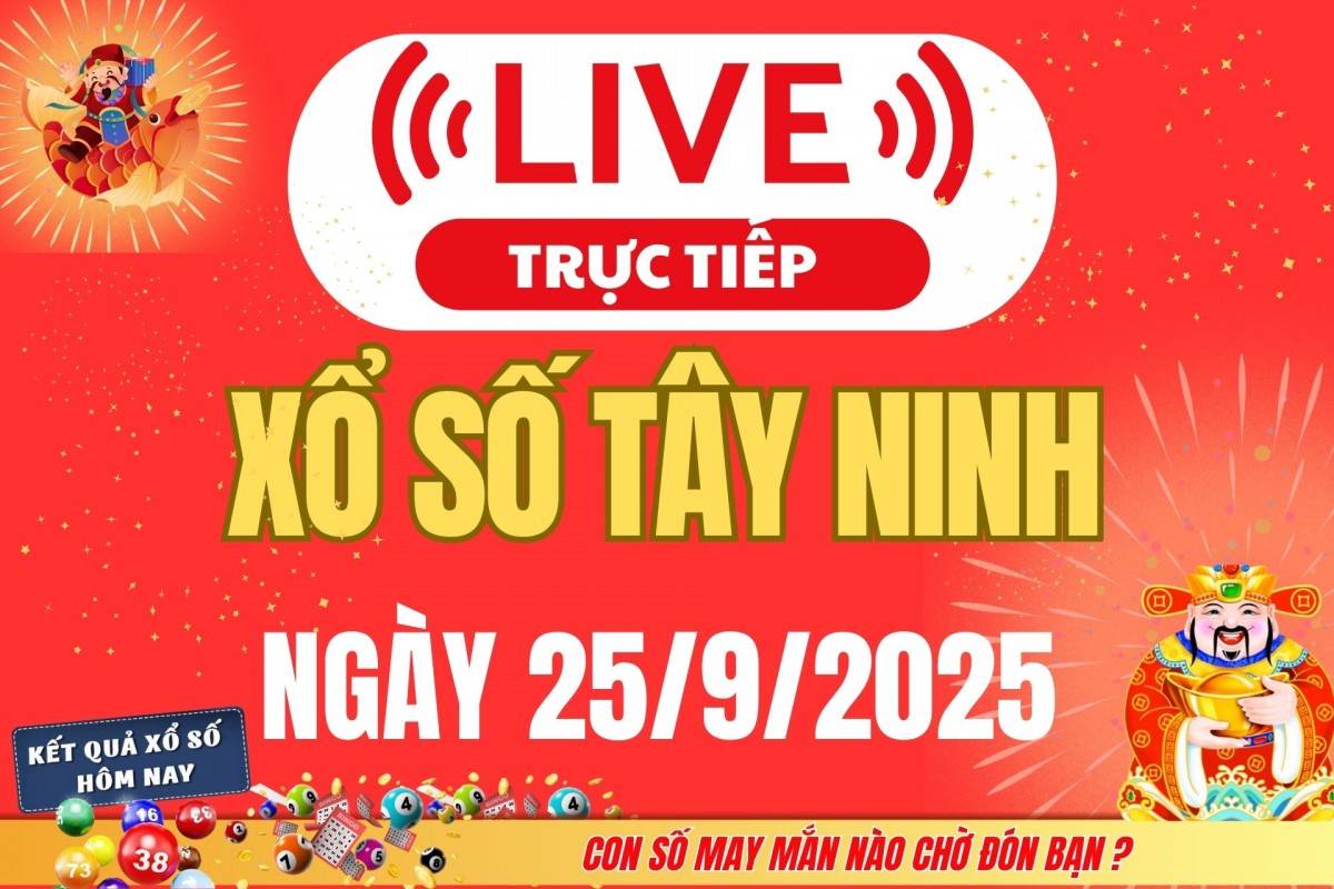 Xổ số Tây Ninh hôm nay ngày 18/9/2025 - XSTN 18/9 - Kết quả xổ số Tây Ninh hôm nay