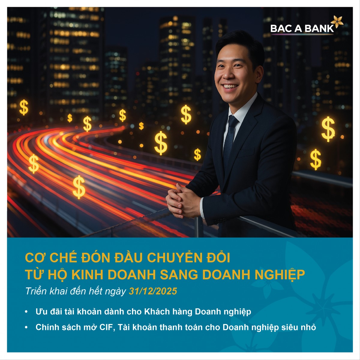 BAC A BANK triển khai "Cơ chế đón đầu chuyển đổi từ Hộ kinh doanh sang Doanh nghiệp"