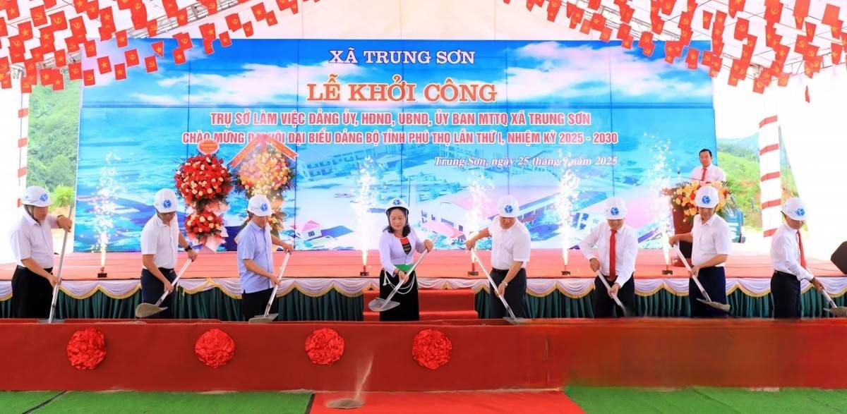 Phú Thọ: Khởi công trụ sở xã Trung Sơn sau thiên tai, tổng vốn 41 tỷ đồng