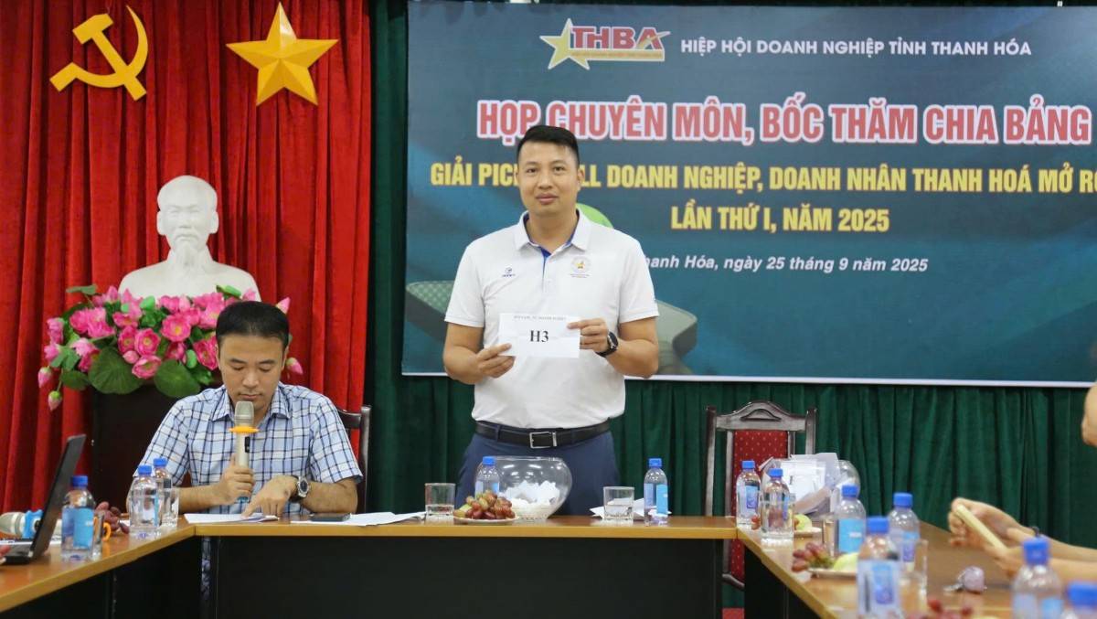 Bốc thăm chia bảng Giải Pickleball Doanh nhân Thanh Hóa mở rộng lần thứ I