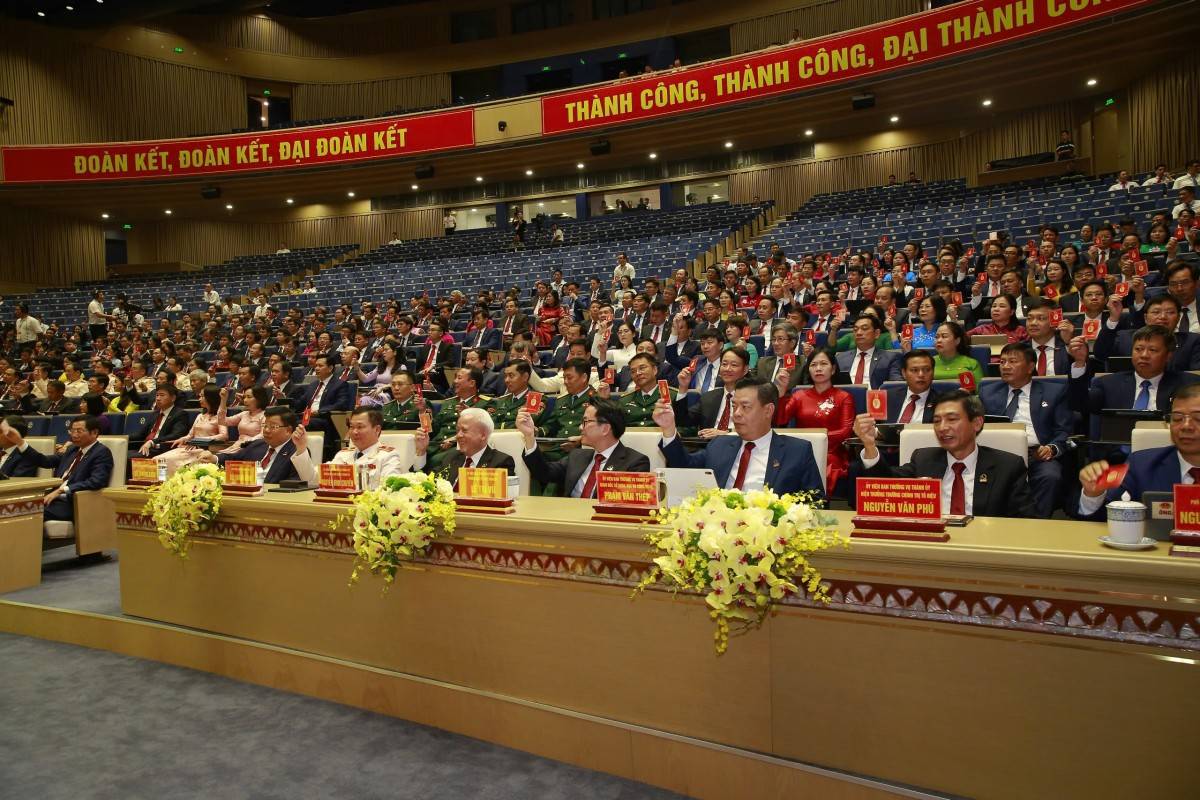 Các đại biểu biểu quyết