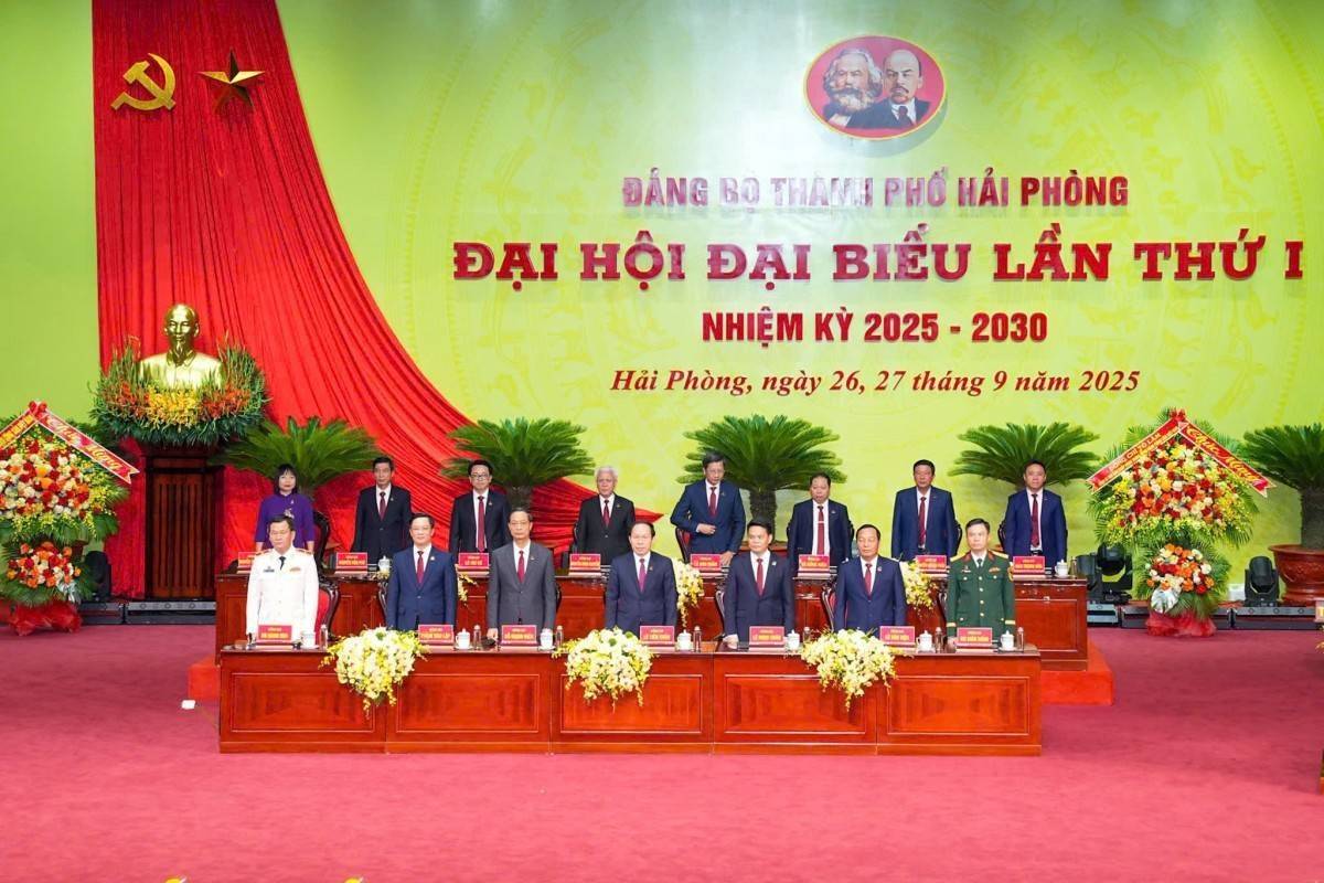 Trọng thể Đại hội đại biểu Đảng bộ thành phố Hải Phòng lần thứ I, nhiệm kỳ 2025 – 2030