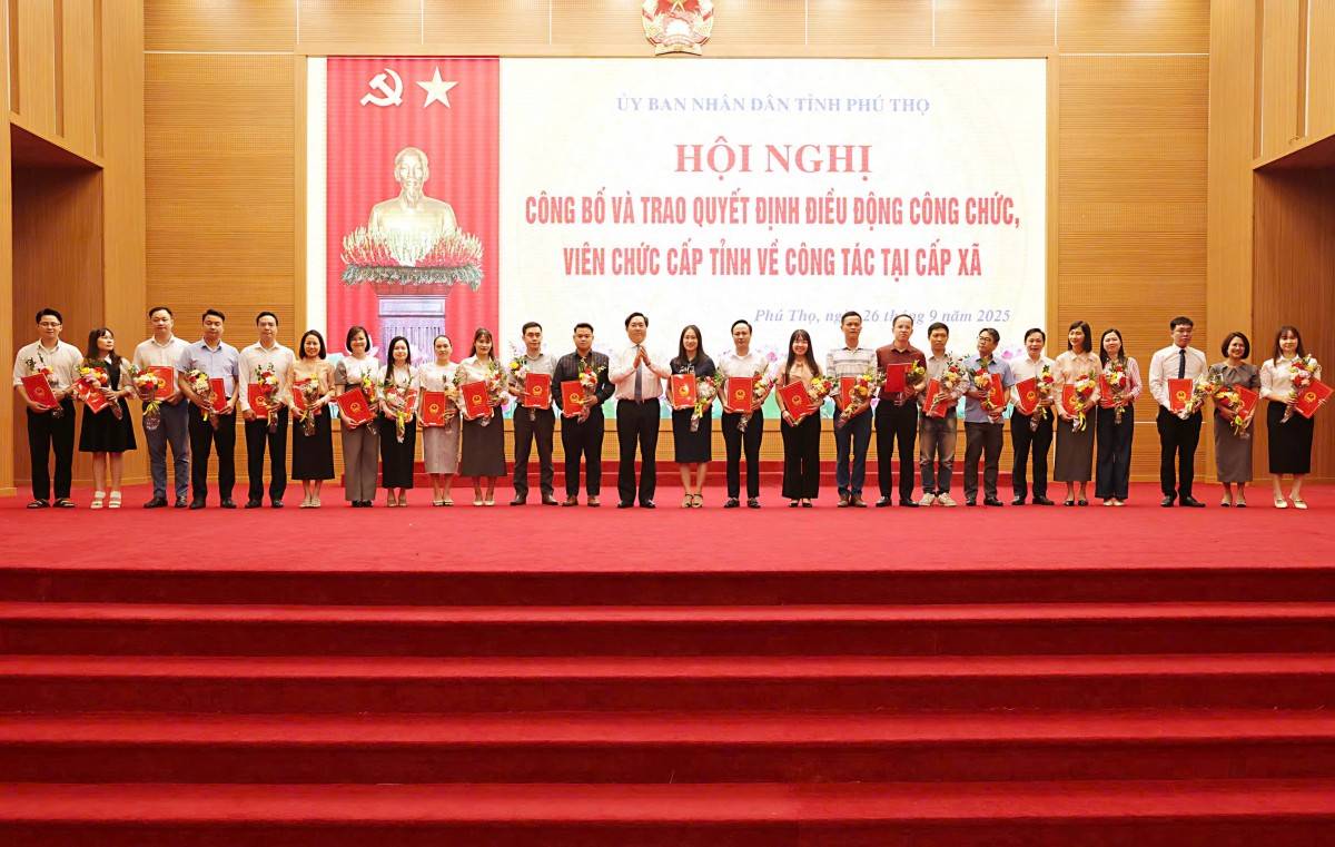 Phú Thọ: Điều động gần 200 công chức, viên chức cấp tỉnh về tăng cường cấp xã