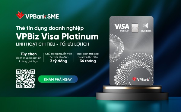 Thẻ VPBiz Visa Platinum – Trợ thủ linh hoạt cho doanh nghiệp