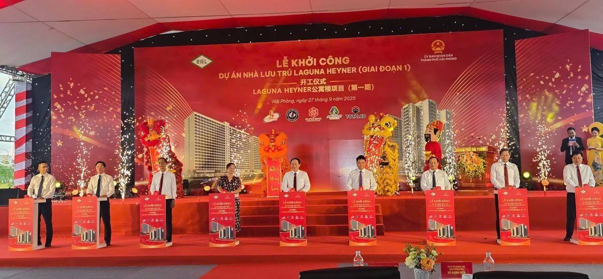 Dấu ấn sau Đại hội Đảng bộ: Hải Phòng khởi công dự án Laguna Heyner hơn 2.200 tỷ đồng, tạo chỗ ở cho gần 19.000 công nhân