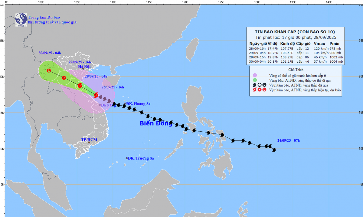 Tạm dừng tiếp nhận chuyến bay tại 4 sân bay miền Trung do bão số 10