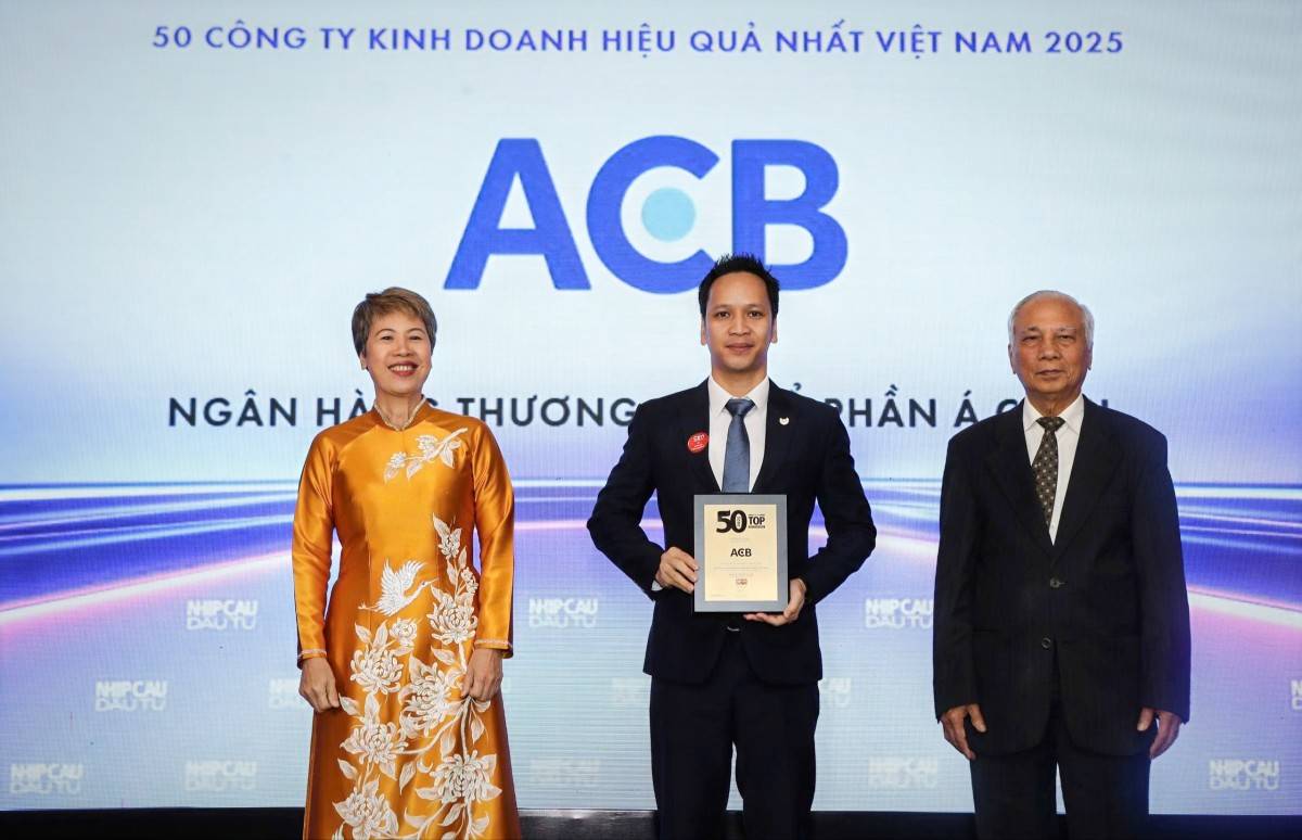 ACB lần thứ 9 liên tiếp góp mặt trong bảng xếp hạng “50 công ty kinh doanh hiệu quả nhất Việt Nam”