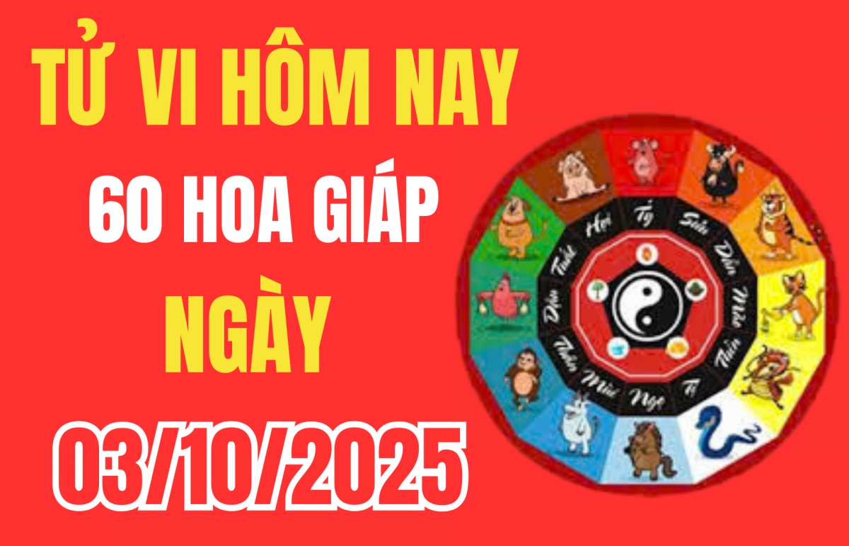 Tử vi 12 con giáp hôm nay ngày 03/10/2025: Tuổi nào tài lộc có điều thuận lợi, được quà tặng, lộc ăn, gặp quý nhân?