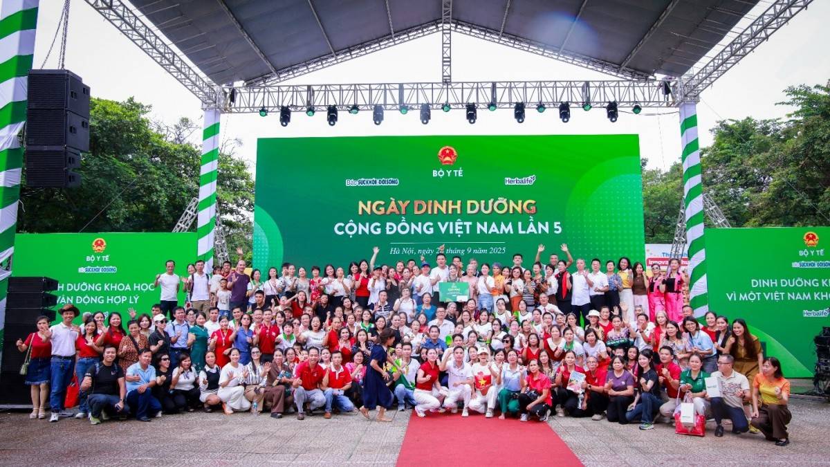 Ảnh: Ngày dinh dưỡng Cộng đồng 2025 lần 5 tại Hà Nội thu hút hàng ngàn người tham gia tại Công Viên Thống Nhất