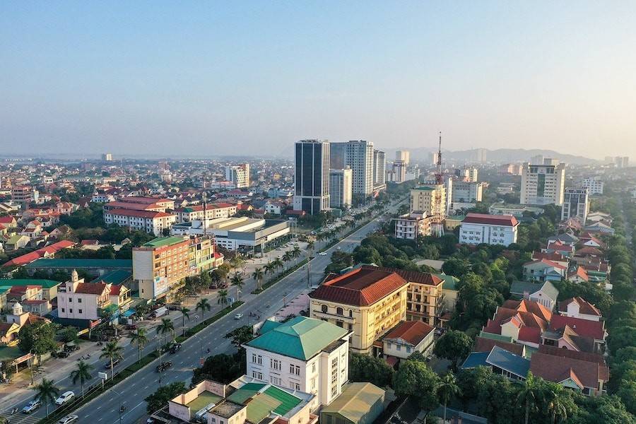 Một góc đô thị Vinh, tỉnh Nghệ An