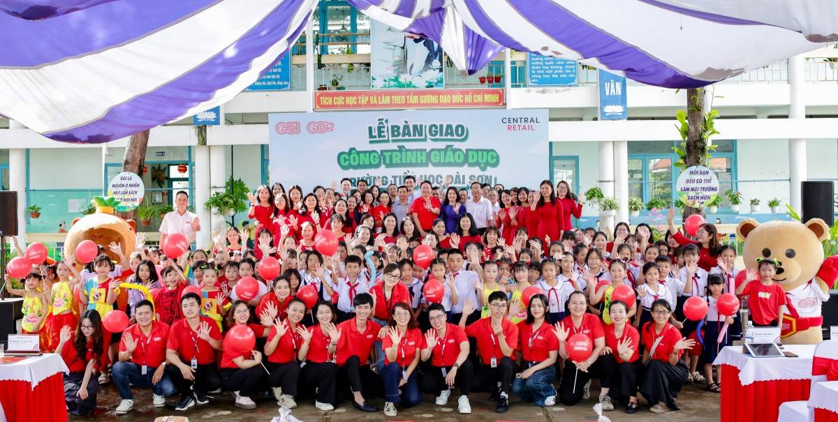 Central Retail bàn giao công trình giáo dục hơn 2,3 tỷ đồng tại Trường Tiểu học Đài Sơn
