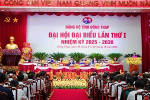 Khai mạc trọng thể Đại hội đại biểu Đảng bộ tỉnh Đồng Tháp: Khát vọng bứt phá, đưa kinh tế tăng trưởng gấp đôi