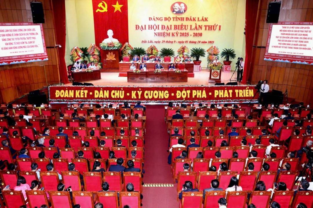 Đại hội đại biểu Đảng bộ tỉnh Đắk Lắk lần thứ I, nhiệm kỳ 2025 - 2030 thành công tốt đẹp