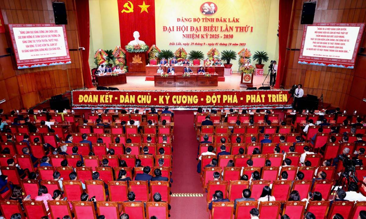 Đại hội đại biểu Đảng bộ tỉnh Đắk Lắk lần thứ I, nhiệm kỳ 2025 - 2030 thành công tốt đẹp
