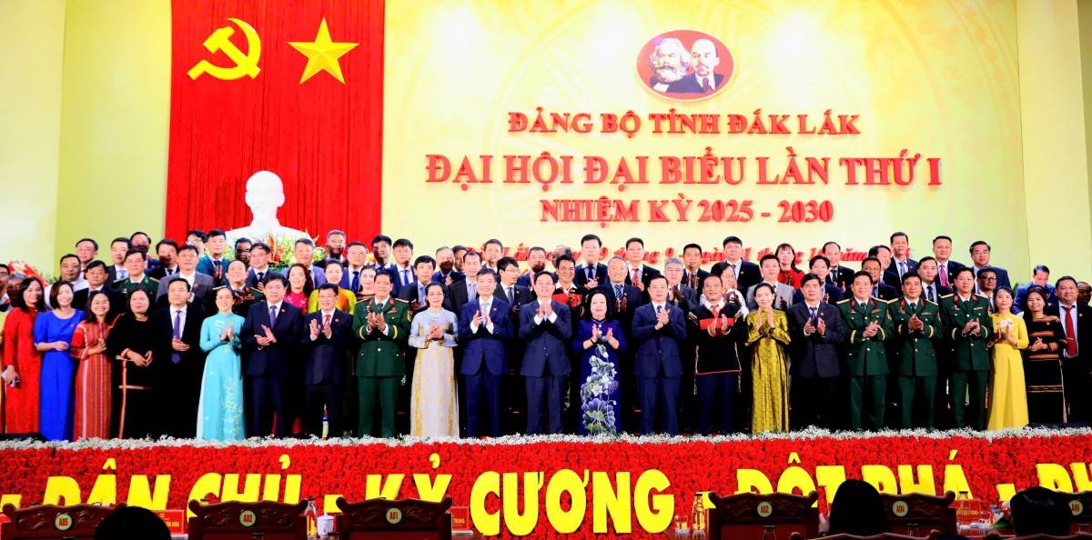 Đại hội đại biểu Đảng bộ tỉnh Đắk Lắk lần thứ I, nhiệm kỳ 2025 - 2030 thành công tốt đẹp