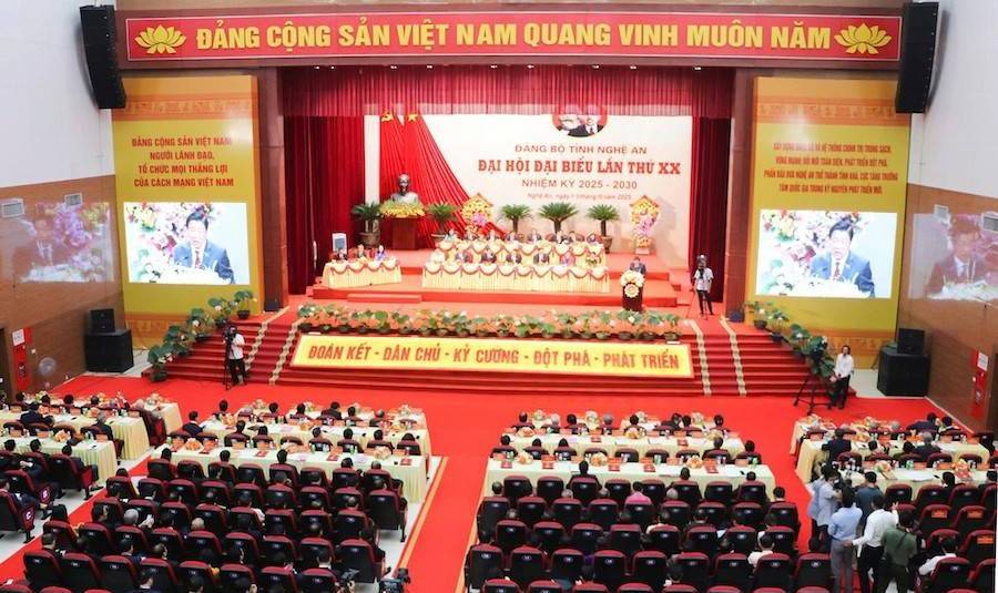 Khai mạc trọng thể Đại hội đại biểu Đảng bộ tỉnh Nghệ An lần thứ XX, nhiệm kỳ 2025 - 2030