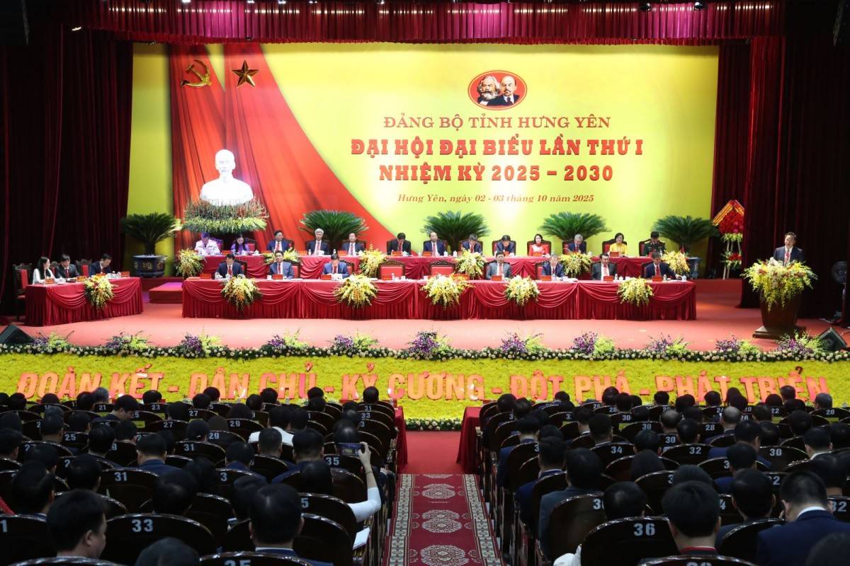 Toàn cảnh Đại hội Đảng bộ tỉnh lần thứ I, nhiệm kỳ 2025-2030