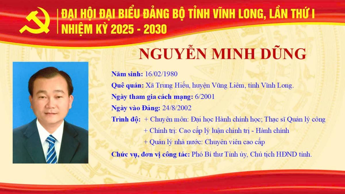 Ông Trần Văn Lâu giữ chức Bí thư Tỉnh uỷ tỉnh Vĩnh Long nhiệm kỳ 2025 - 2030