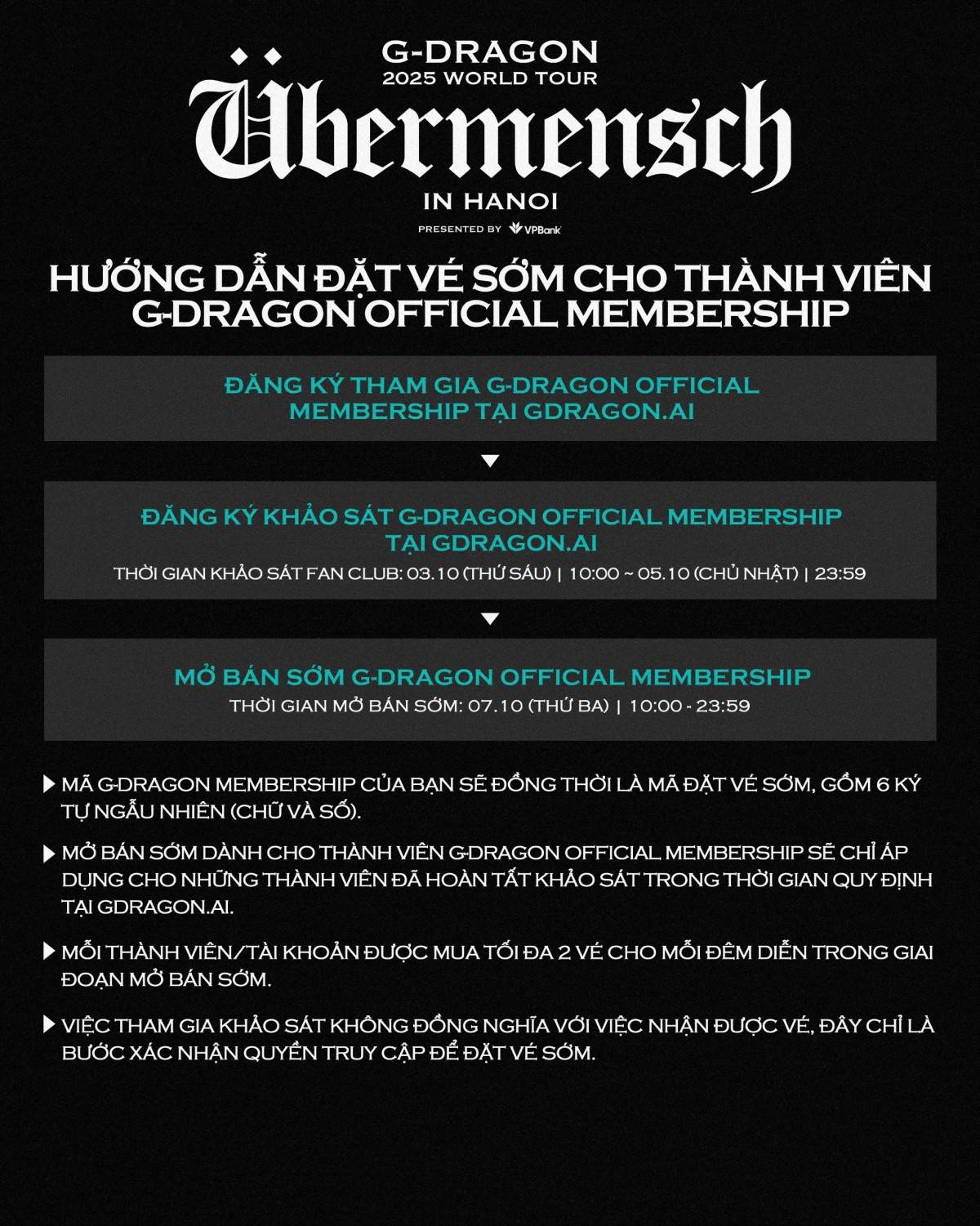 G-DRAGON 2025 WORLD TOUR chính thức trở lại  với chuyến lưu diễn tại các thành phố lớn