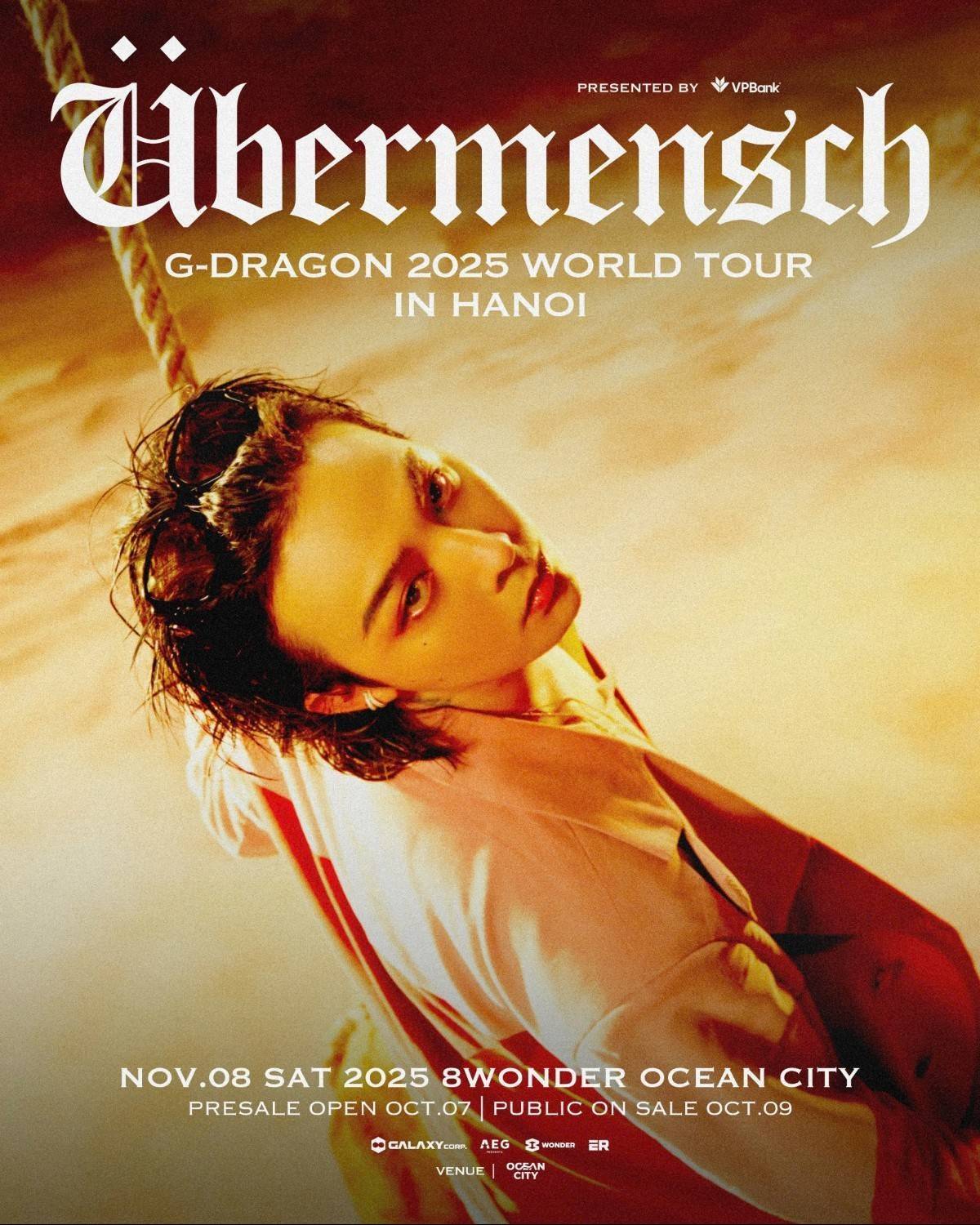 G-Dragon 2025 world tour chính thức trở lại  với chuyến lưu diễn tại các thành phố lớn