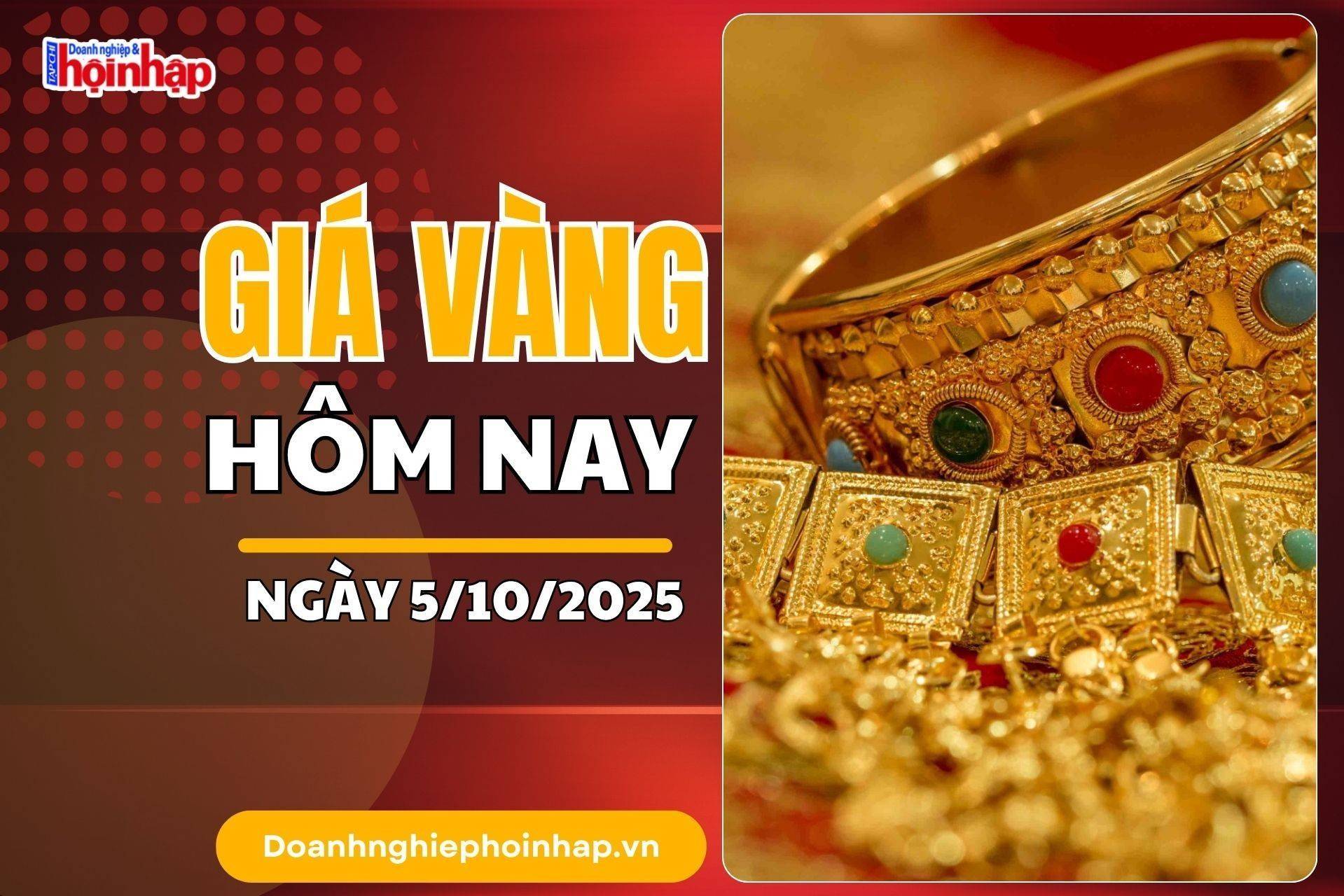 Giá vàng hôm nay 5/10: Giá vàng nhẫn tăng mạnh nhất gần 1 triệu đồng/lượng
