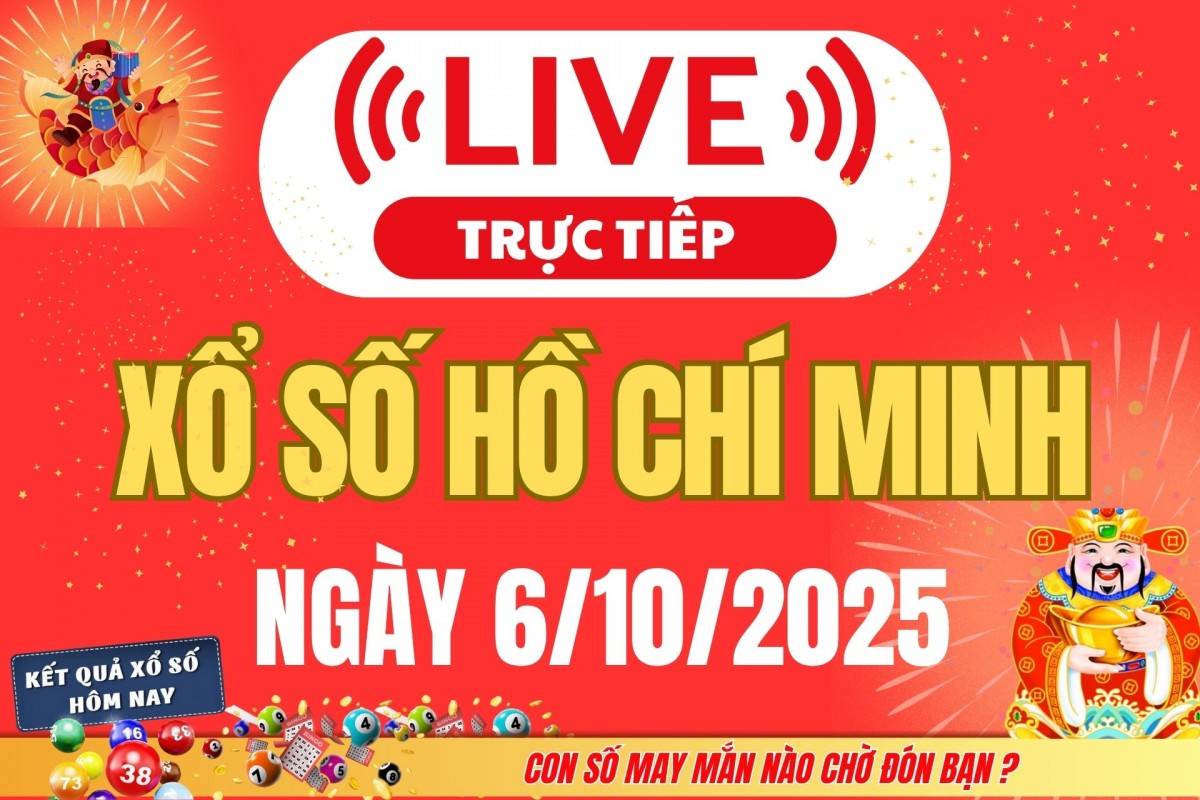 TRỰC TIẾP: Xổ số Hồ Chí Minh hôm nay ngày 4/10/2025 - XSHCM 4/10 - Kết quả xổ số Hồ Chí Minh hôm nay