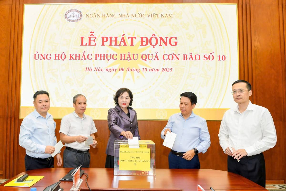 Ngân hàng Nhà nước phát động ủng hộ đồng bào khắc phục thiệt hại do cơn bão số 10