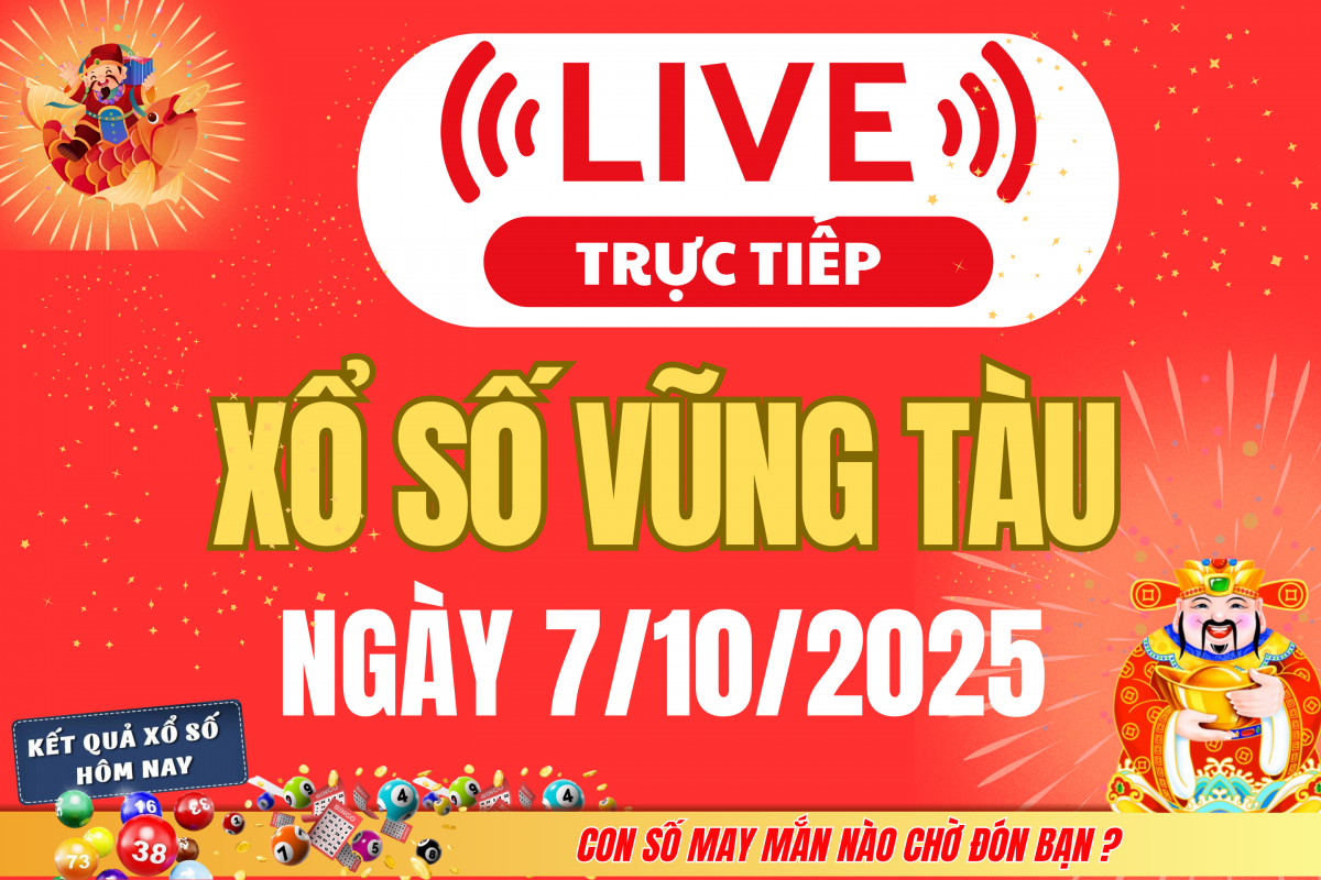 TRỰC TIẾP: XSVT 30/9 - Xổ số Vũng Tàu hôm nay ngày 30/9/2025 -  Kết quả xổ số Vũng Tàu hôm nay