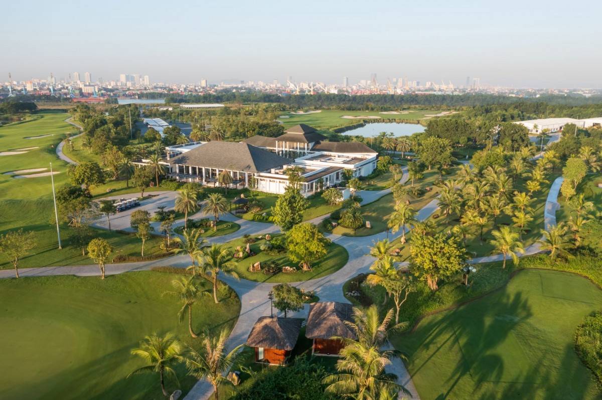 Sân Vinpearl Golf Hải Phòng nhìn từ trên cao