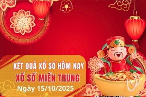 XSMT 15/10, Xổ số miền Trung ngày 15 tháng 10, Trực tiếp Kết quả Xổ số miền Trung hôm nay ngày 15/10/2025