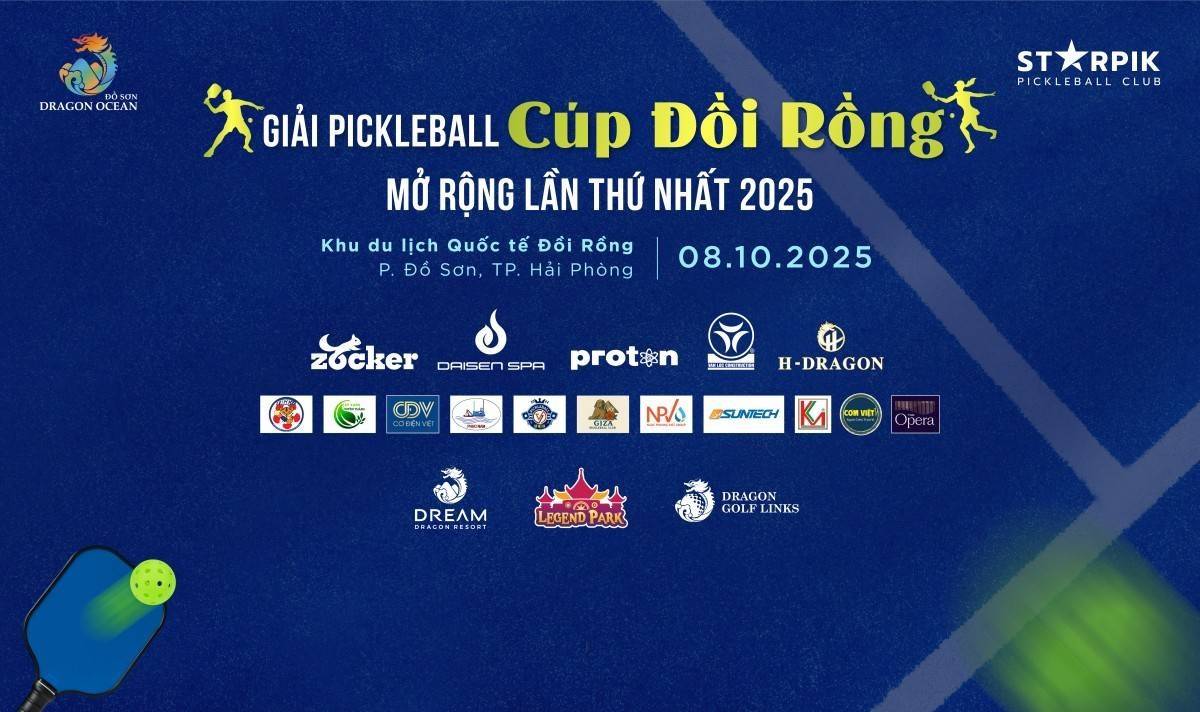 Pickleball Đồi Rồng mở rộng 2025: Giải đấu mở rộng lần đầu tiên quy tụ hàng trăm vận động viên cùng tranh đấu thi tài