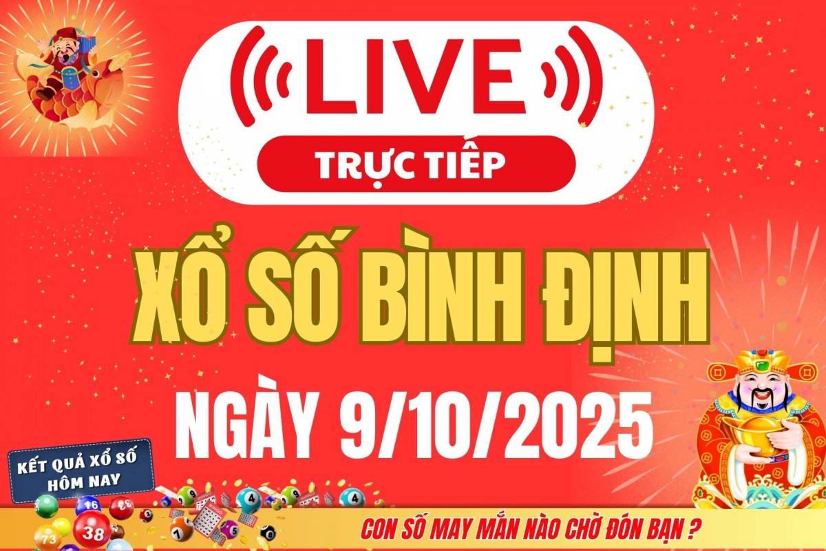 Xổ số Bình Định hôm nay ngày 2/10/2025 - XSBDI 2/10 - Kết quả xổ số Bình Định hôm nay