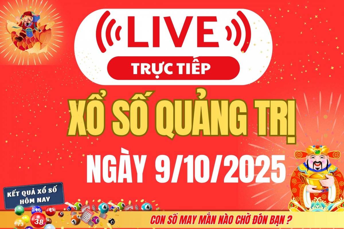 Trực tiếp: Xổ số Quảng Trị hôm nay ngày 2/10/2025 - XSQT 2/10 - Kết quả xổ số Quảng Trị hôm nay