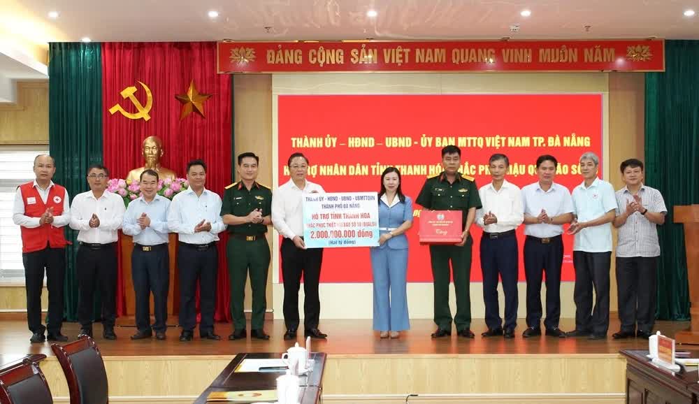 Thanh Hóa: Đón nhận kinh phí hỗ trợ khắc phục thiên tai của Đà Nẵng, Quảng Trị