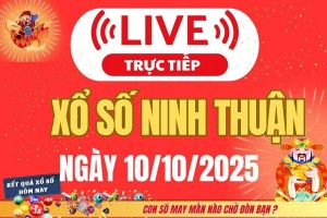 TRỰC TIẾP: Xổ số Ninh Thuận hôm nay ngày 10/10/2025 - XSNT 10/10