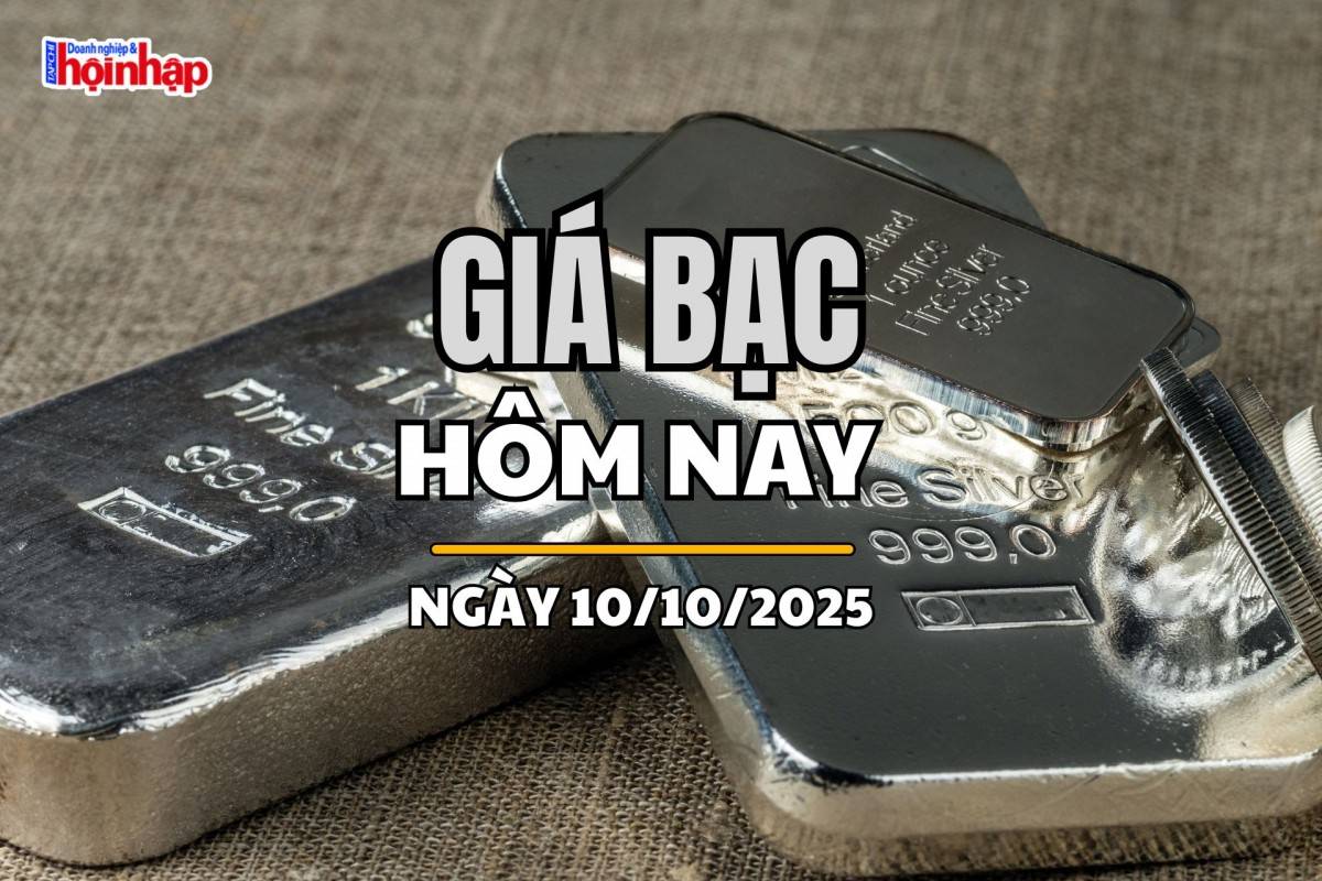 Giá bạc hôm nay 10/10/2025: Giá bạc trong nước và thế giới đồng loạt tăng mạnh